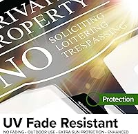 Vista 6 de My Sign Center - Cartel de propiedad privada "No Soliciting Loitering Trespassing" para enterrar, 13x13 pulgadas, ACM inoxidable, resistente a