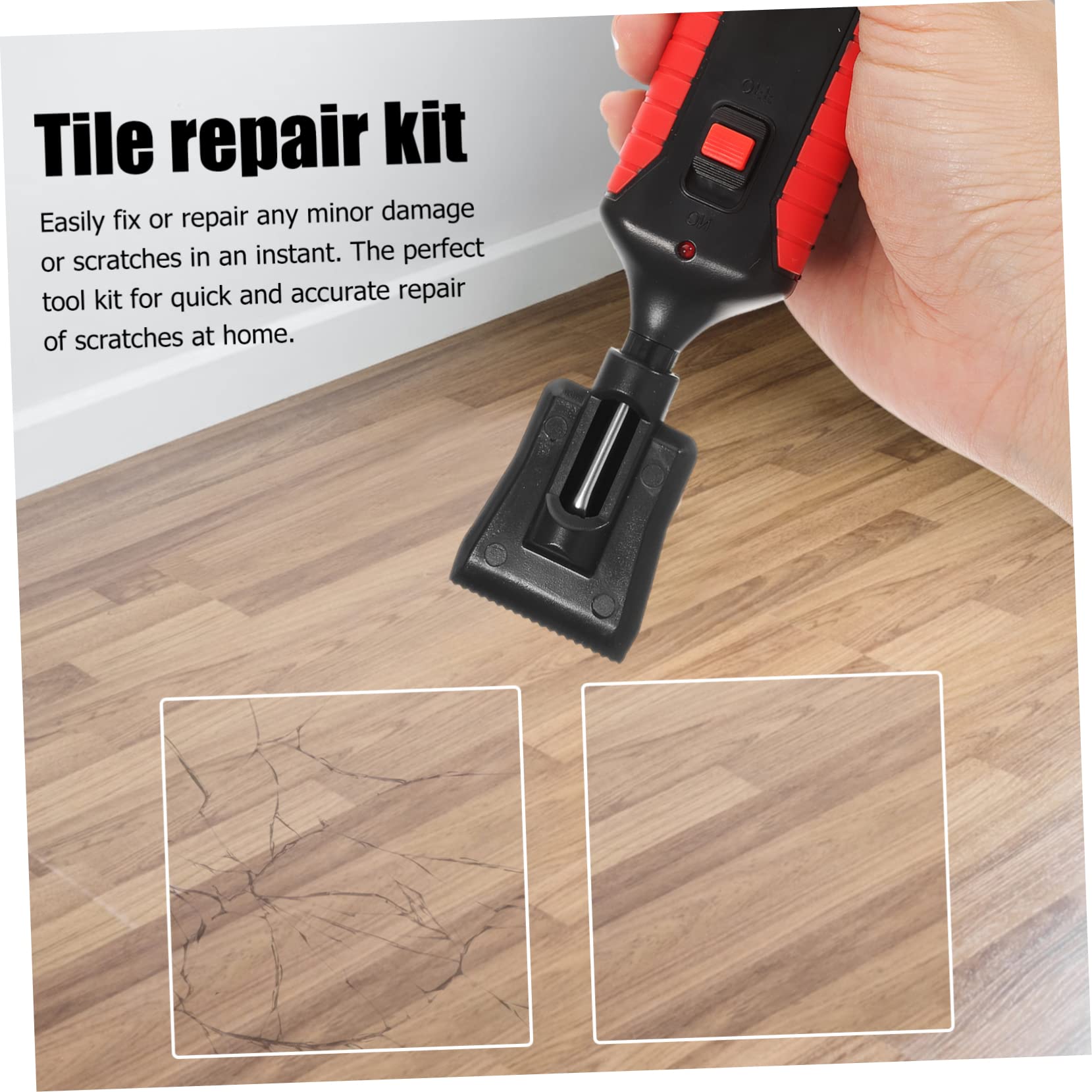 Generic 1 juego de reparación de suelos laminados, kit de reparación de pared, kit de reparación de lechada, kit de herramientas blancas, trinquete adhesivo, reparación de grietas de mármol, kit de