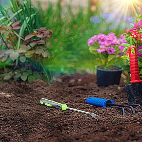 Miniatura 7 de ECGINMAY Herramienta de desmalezadora manual de jardín con mango ergonómico, herramientas de deshierbe de acero inoxidable, herramienta de