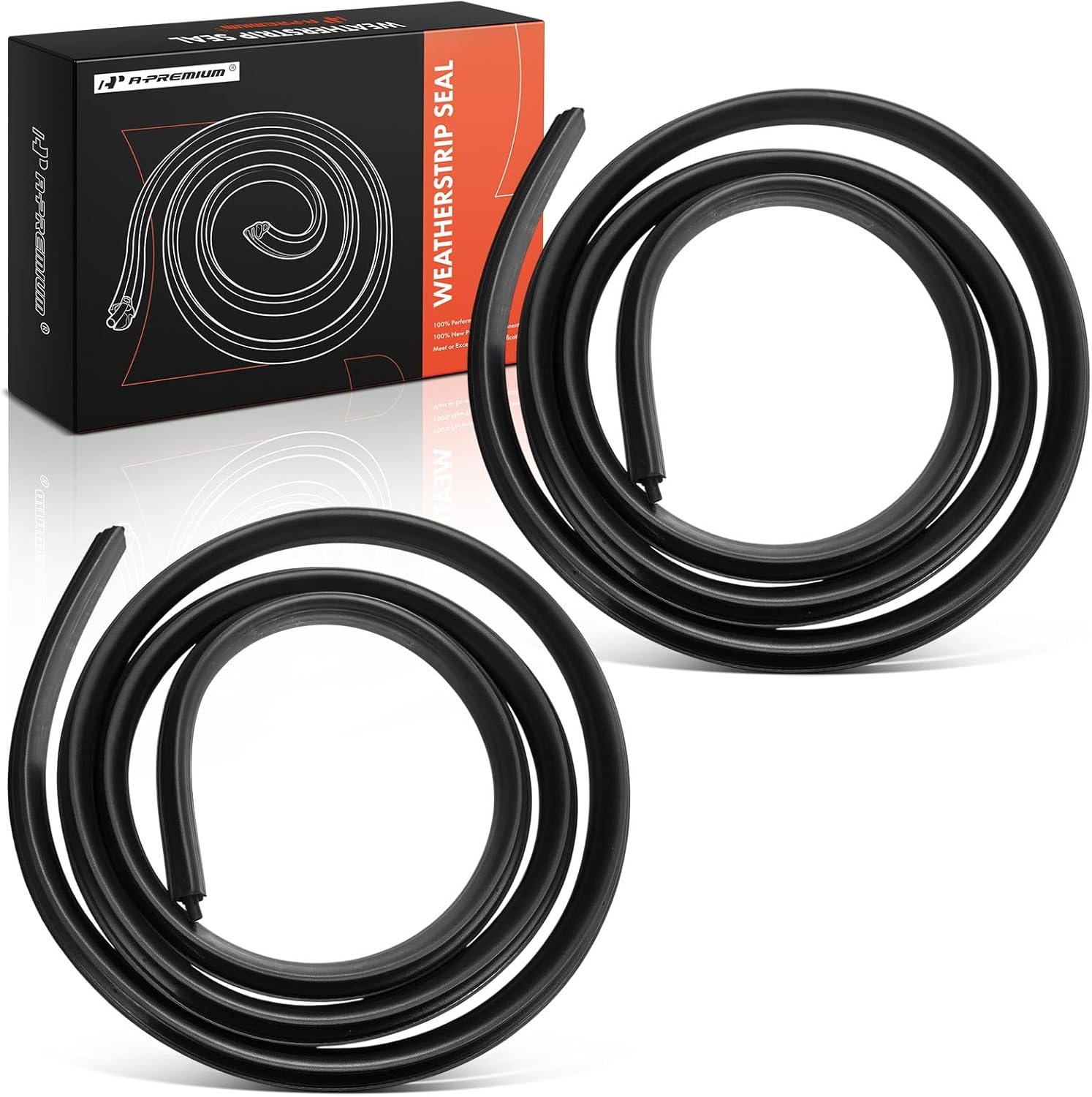 A-Premium 2PCS Rear Car Door Weather Stripping Seal Strips Compatible with GMC, Chevrolet & Cadillac Vehicles - Yukon XL 1500 2007-2014, Yukon XL 2500, Suburban 1500 2500, Avalanche, Escalade EXT