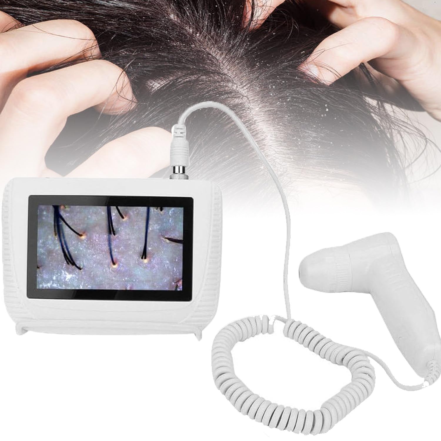 Amazon.co.jp: 肌診断ヘアアナライザー、5インチ多機能デジタルヘア