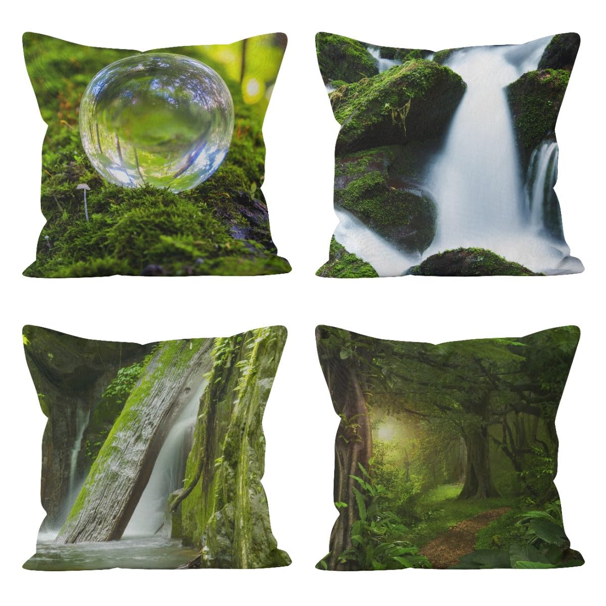 Housse de coussin canapé lin lavable et imperméable protégeant vos assises de jardin