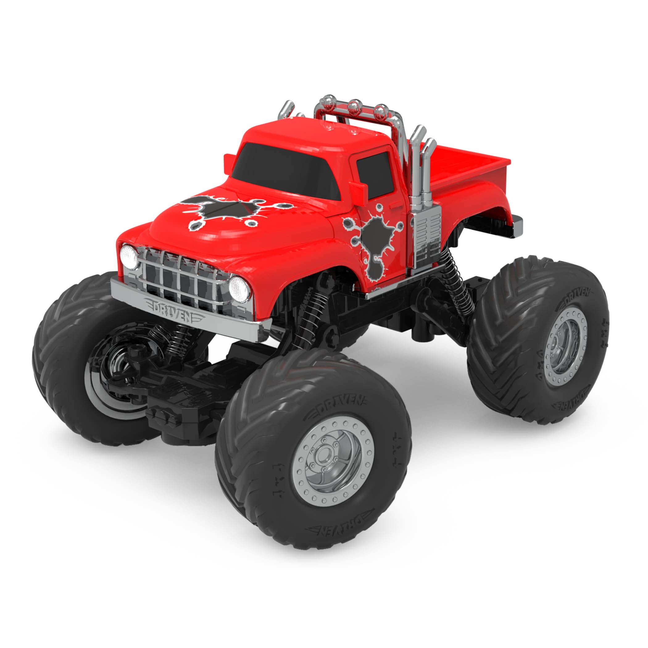Driven by Battat camion monster radiocomandato Blaze rosso con luci