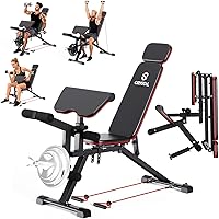 Vista 1 de Banco de pesas ajustable de 882 libras, banco de entrenamiento plegable, banco de ejercicios inclinado, banco de ejercicio para gimnasio en casa