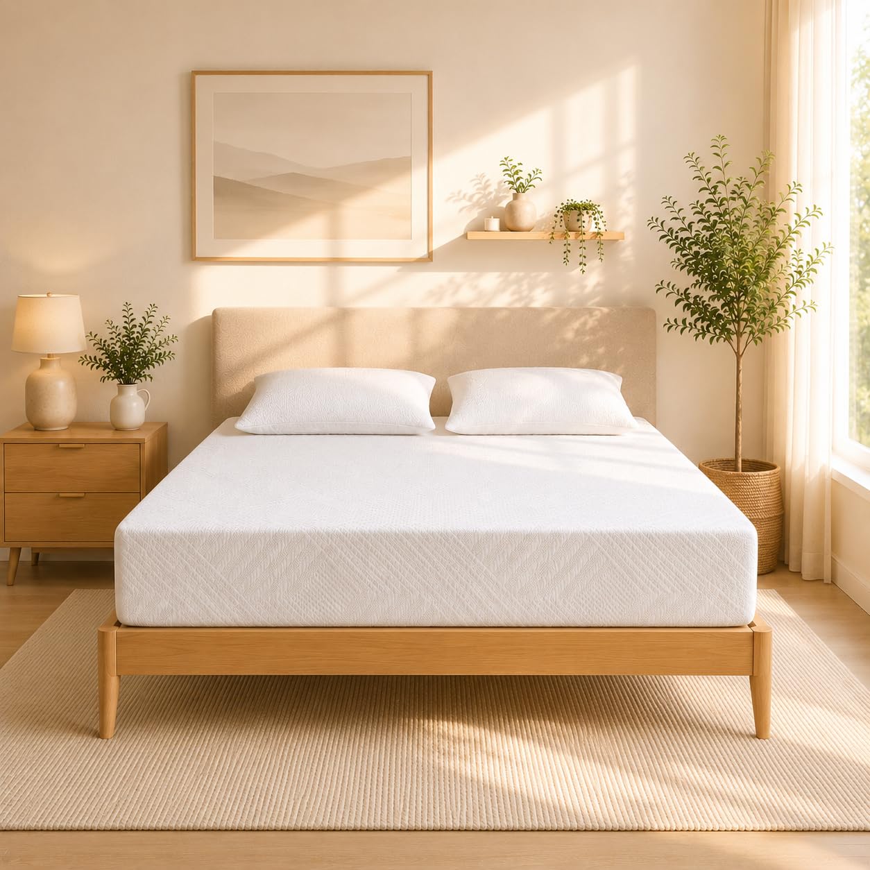 IULULU 10 Inch King Gel Memory Foam Mattress