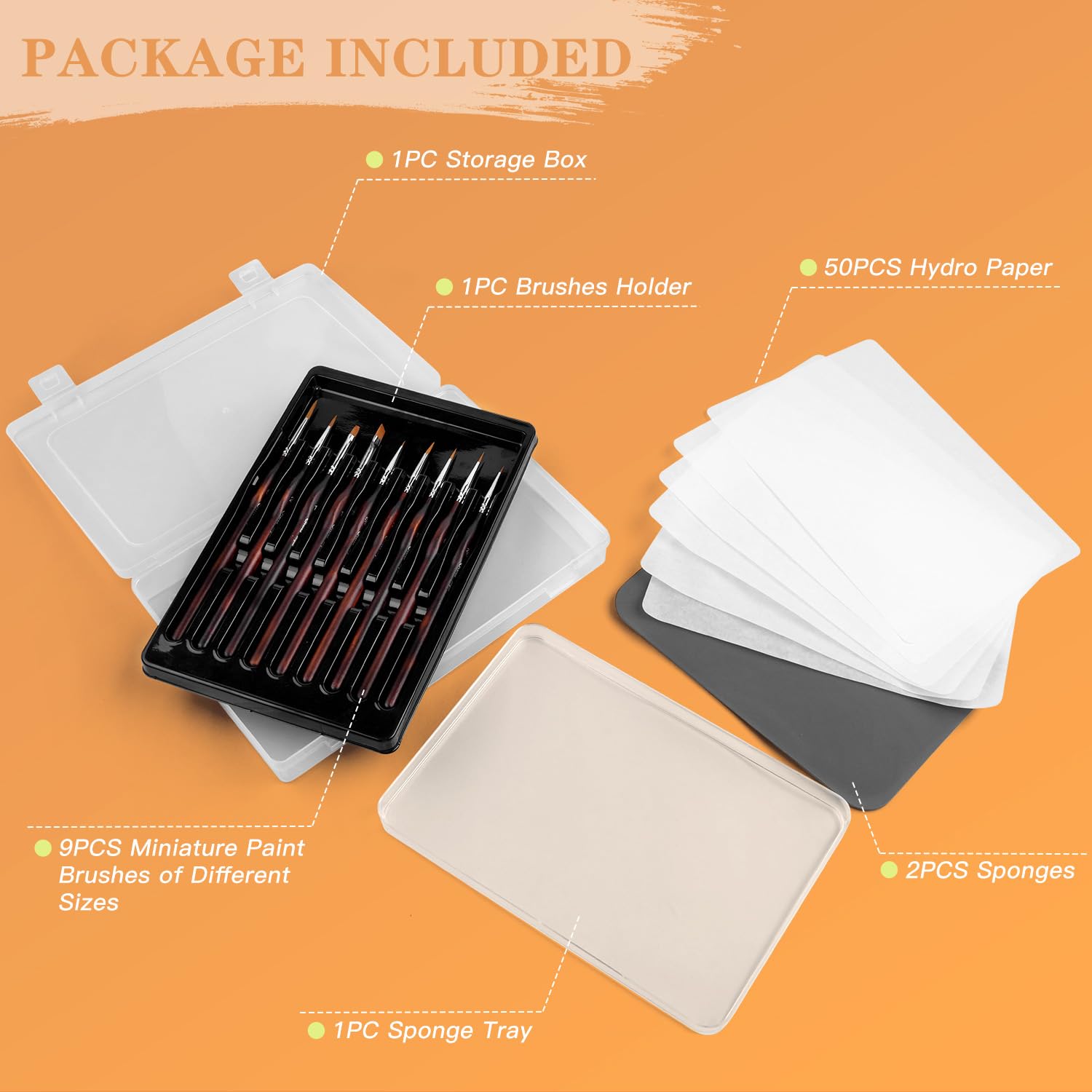 golden maple Paleta húmeda para pintura en miniatura y pinturas acrílicas