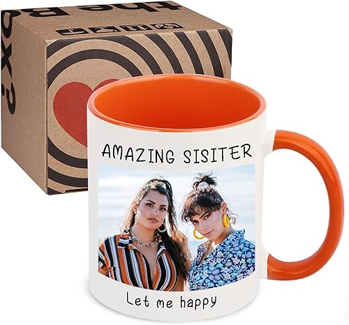 Vista 14 de Taza de café con foto personalizada, taza personalizada con imagen, texto, nombre, regalos personalizados para novio, novia, mejor amigo, regalos