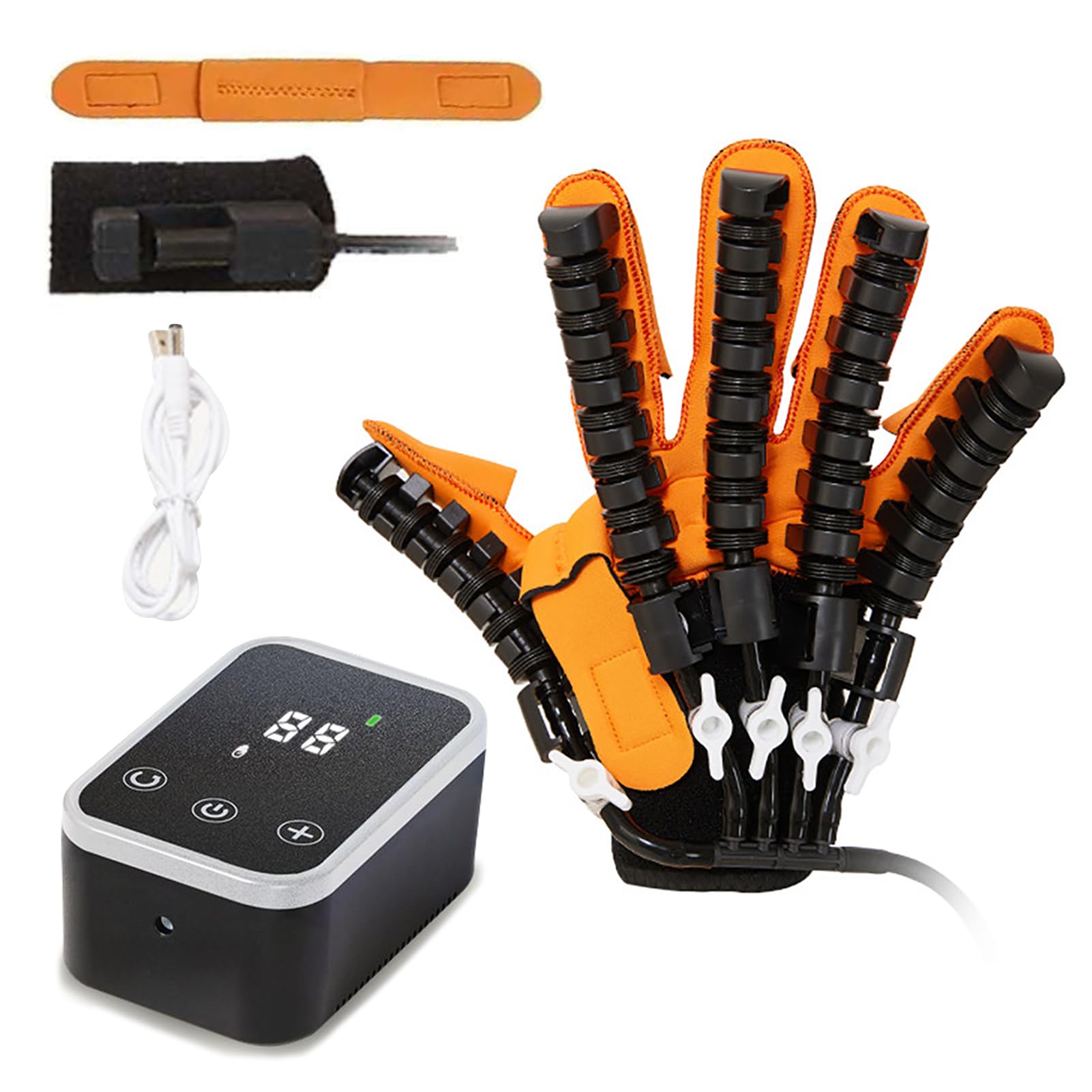 Gaoxiao Right Hand Function Rehabilitation Robot Gloves For Hemiplegia Recovery, Trainer Robot Rehab Gloves For Hand Dysfunction Patients, Stroke Arthritis Finger Rehabilitation Xl
