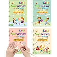 Magic Writing Book for Kids Reusable Indented Workbooks Tracing Letter