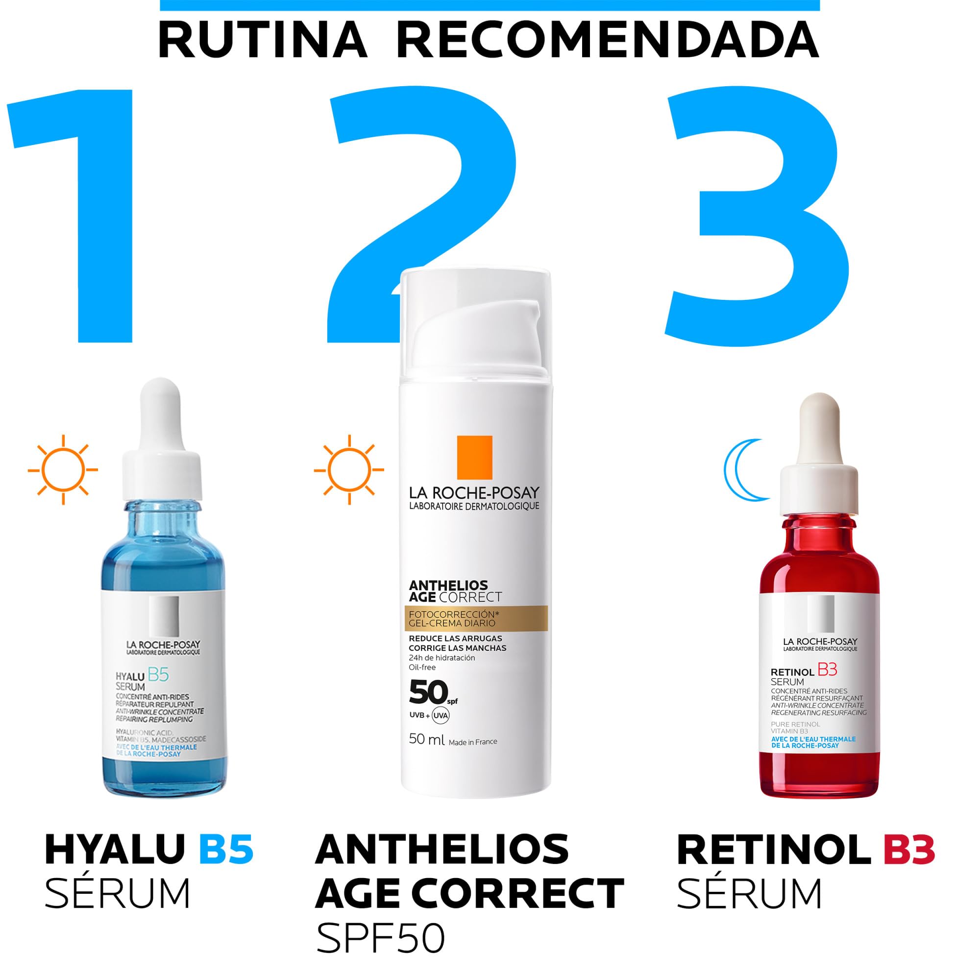 La Roche Posay Sérum, Reduce arrugas y líneas de expresión, Unifica, Regenera y Reafirma, Enriquecido con Retinol Puro, Vitamina B3 y Glicerina, Retinol B3, 30 ml