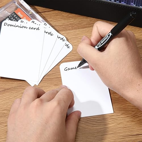 Miniatura 5 de Yookeer Divisor de tarjetas coleccionables de plástico a granel, separadores de cartas de béisbol, divisores en blanco para cajas de almacenamiento
