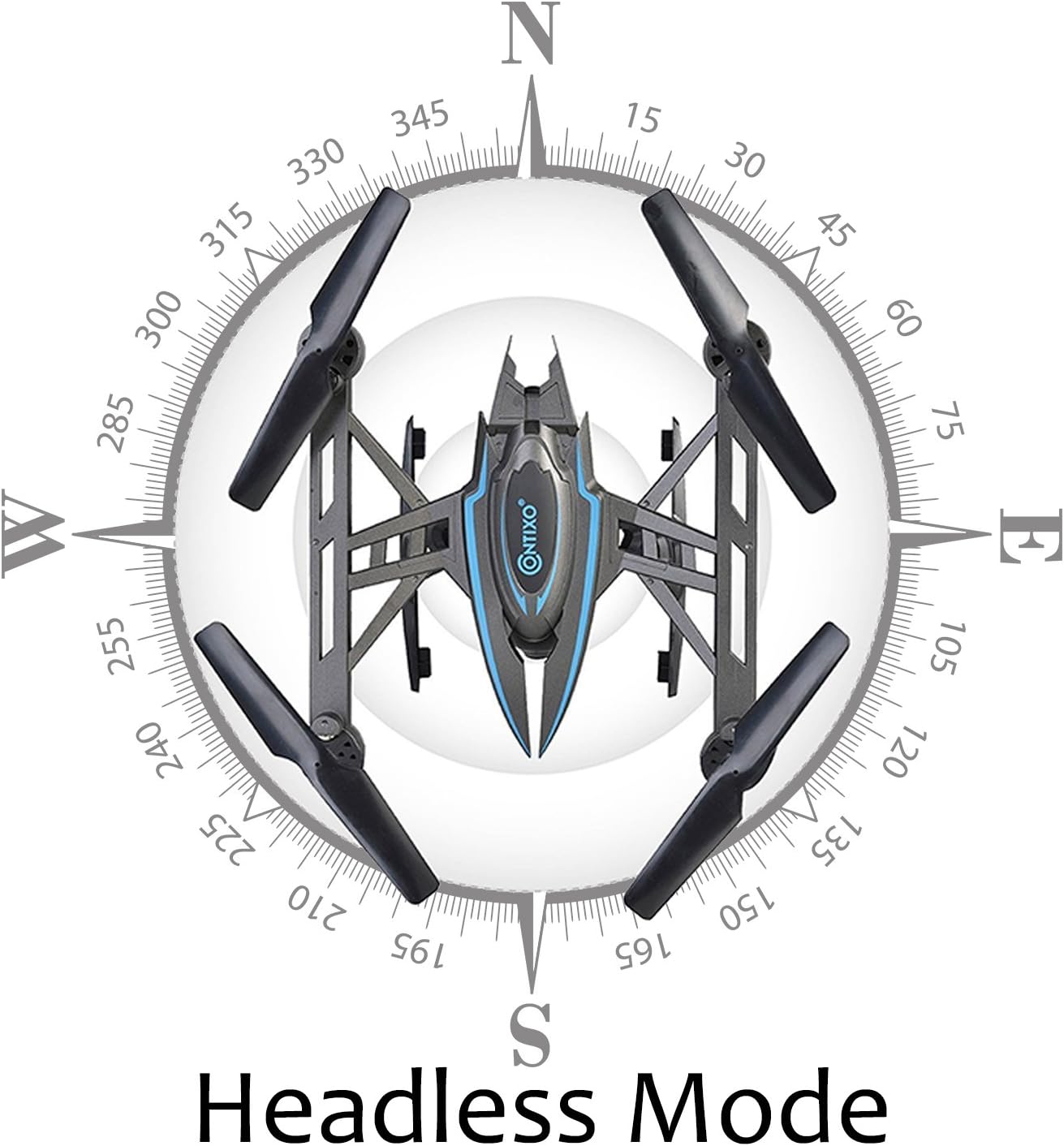 Contixo F5+ RC Quadcopter Drone, Black