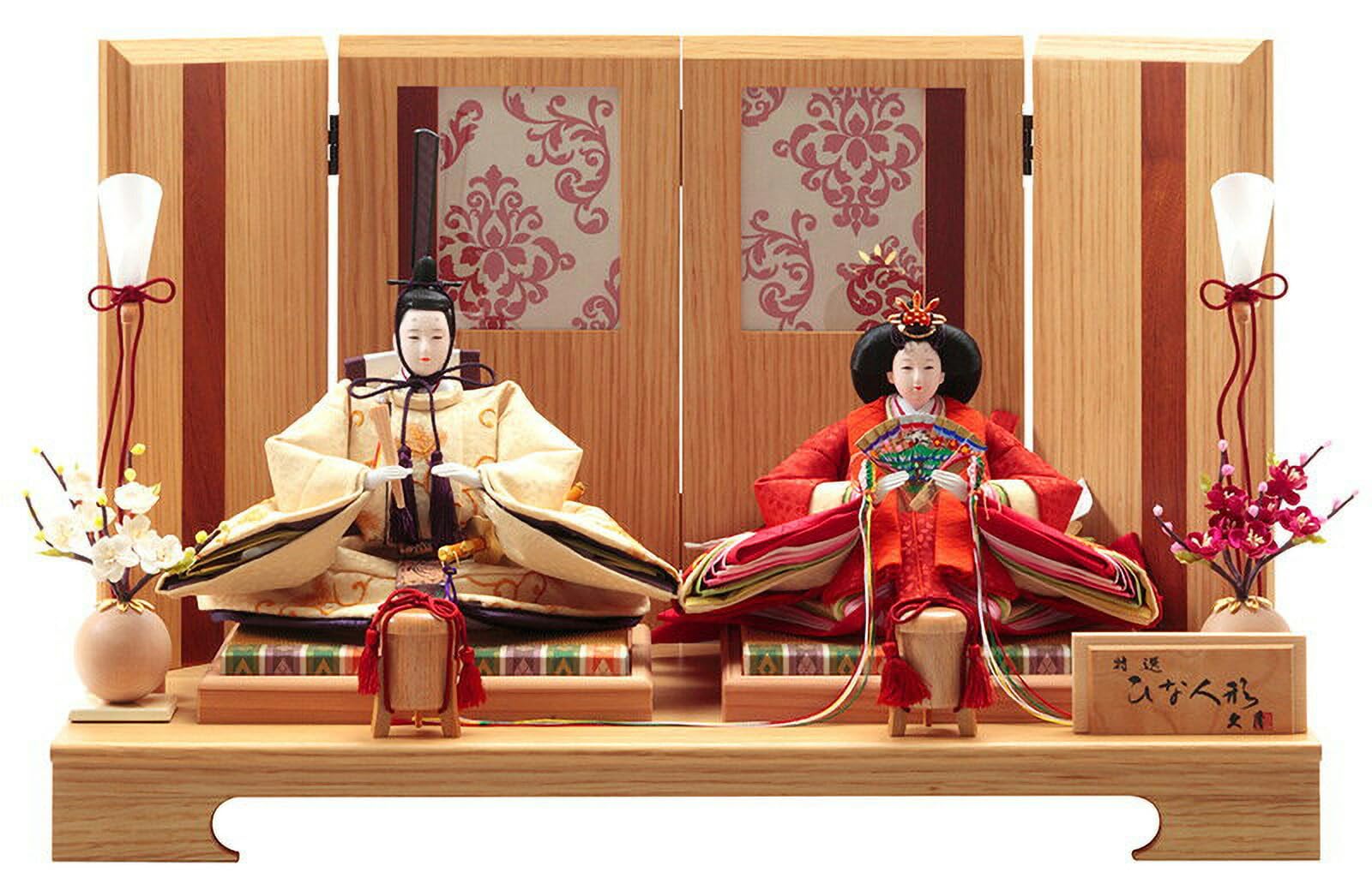 雛人形 久月 ひな人形 雛 平飾り 親王飾り よろこび雛 小三五親王 吐き
