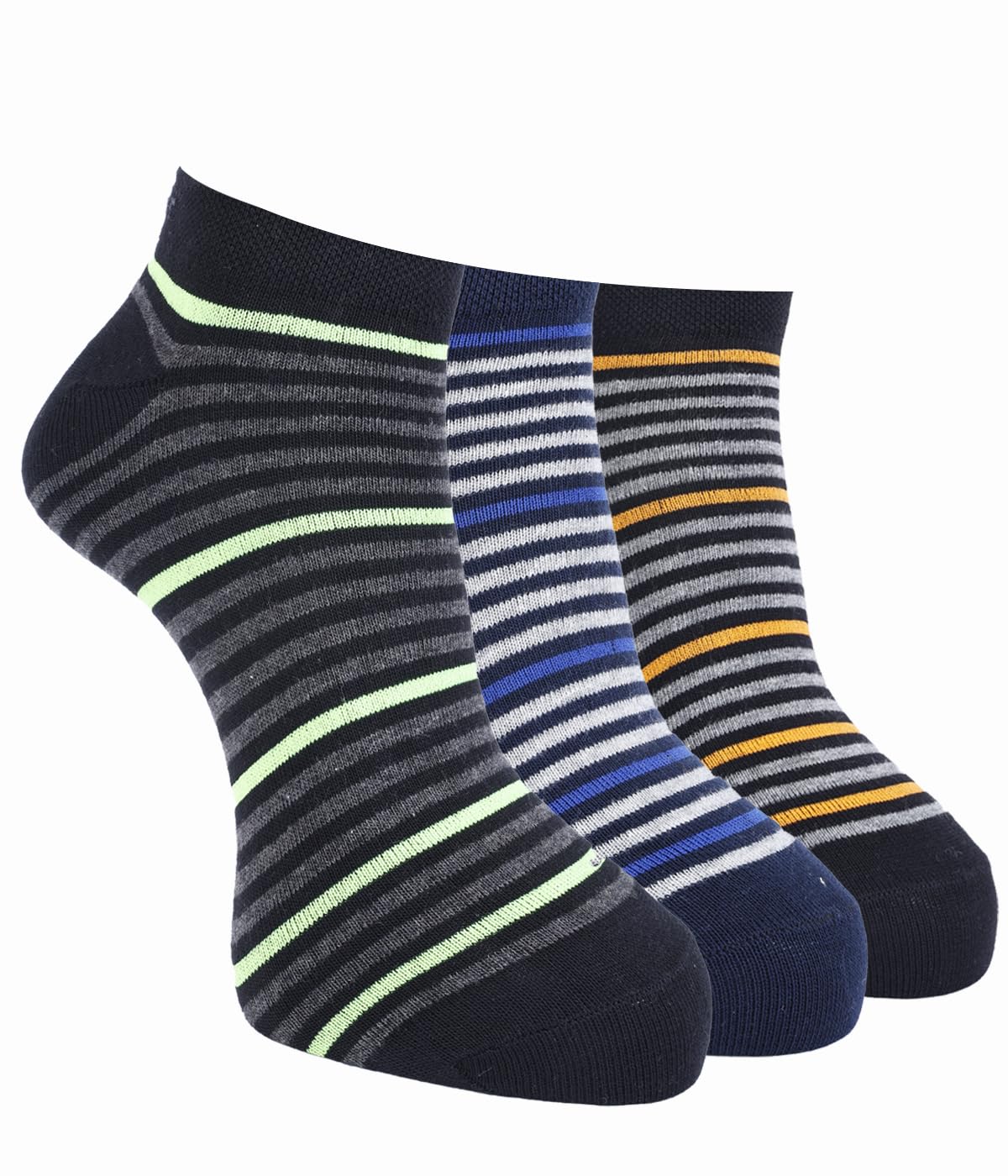 force nxt BY Dollar Socks for Men Solid Ankle Length Cotton Socks, Free Size, Pack of 3 (Multicoloured)-picture-47