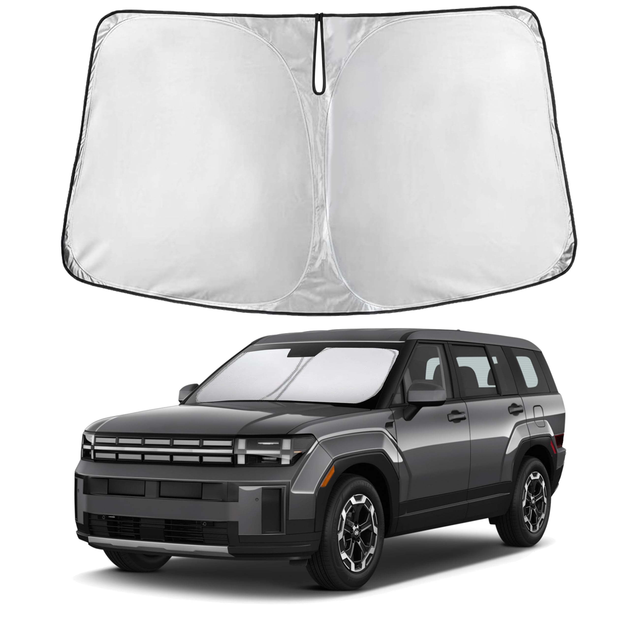 EcoNour Windshield Sun Shade Compatible for Hyundai Santafe 2024 2025 2026