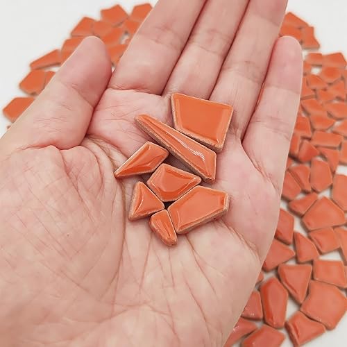 Vista 24 de Azulejos de mosaico de cerámica de 7.05 oz para manualidades, azulejos de mosaico de porcelana de 0.2 x 0.8 pulgadas para decoración del hogar