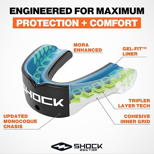 Miniatura 4 de Shock Doctor Gel Max Power Carbon - Protector bucal convertible