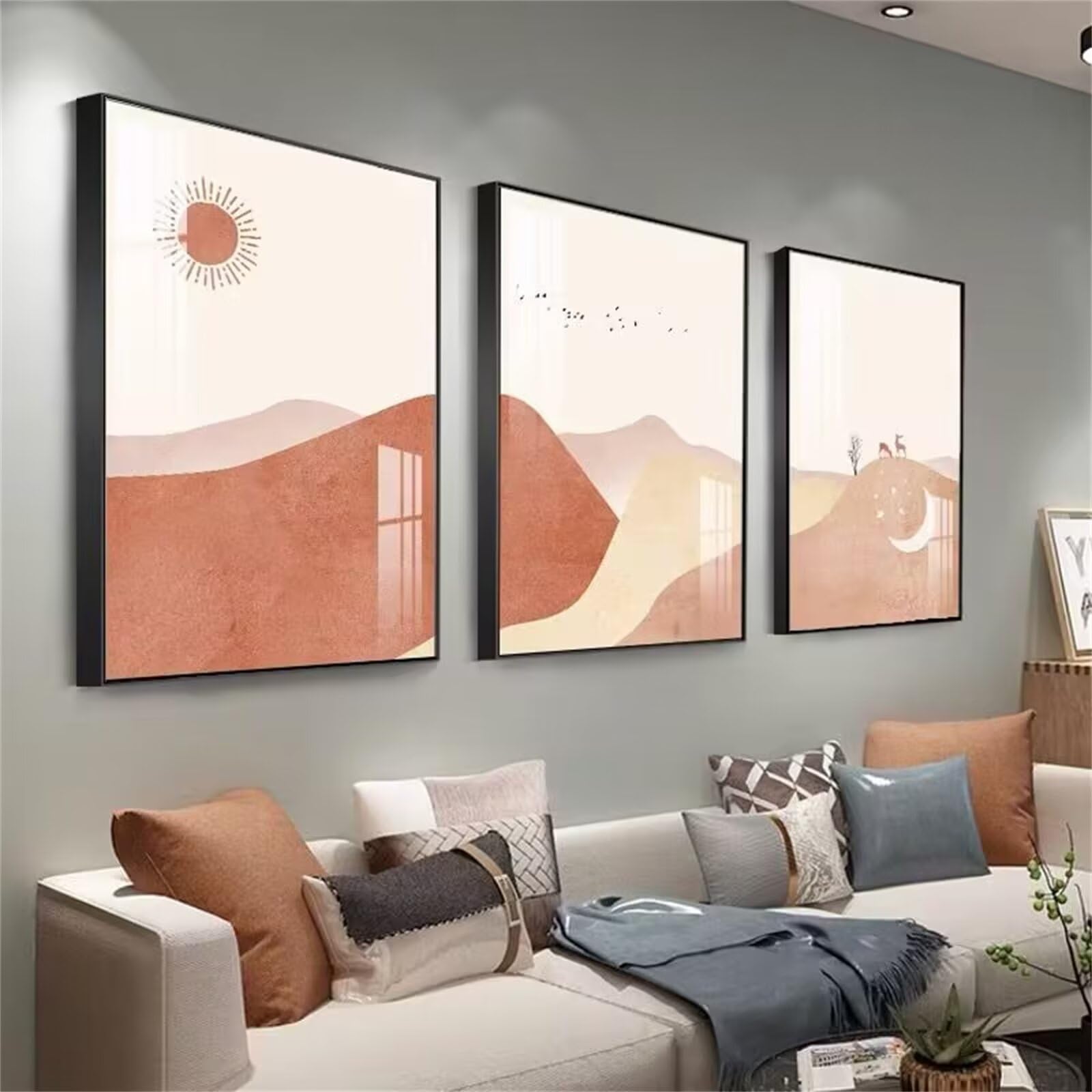 Diamond painting paysage d'automne pour illuminer votre salon avec un triptyque 5D
