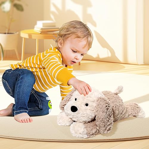 Miniatura 3 de Animales de peluche, adorables juguetes de peluche de 16.5 pulgadas, suave y cómodo, regalo para niños, beigegris