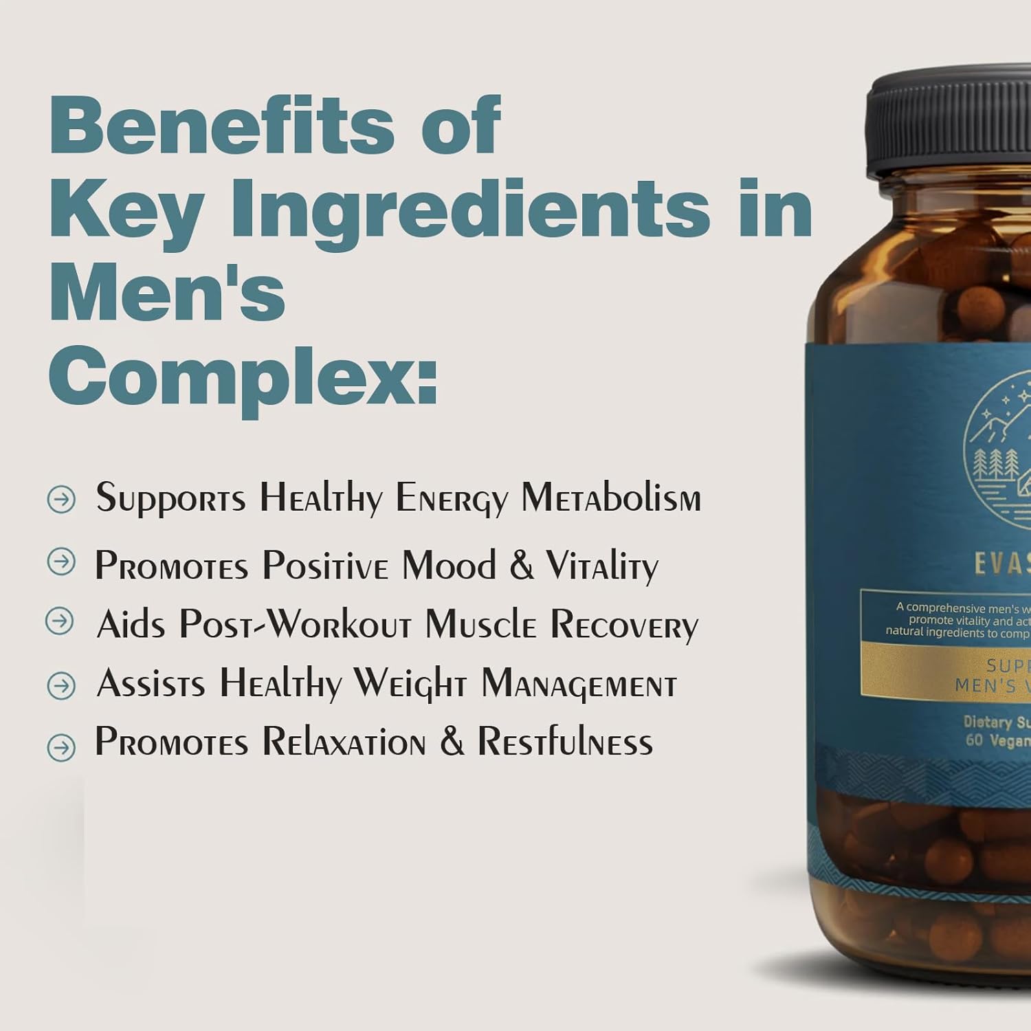 Advanced Supplement, Energy Dietary Supplement – Energy, Endurance, Sleep - 60 Capsules (1PCS) - Image 2