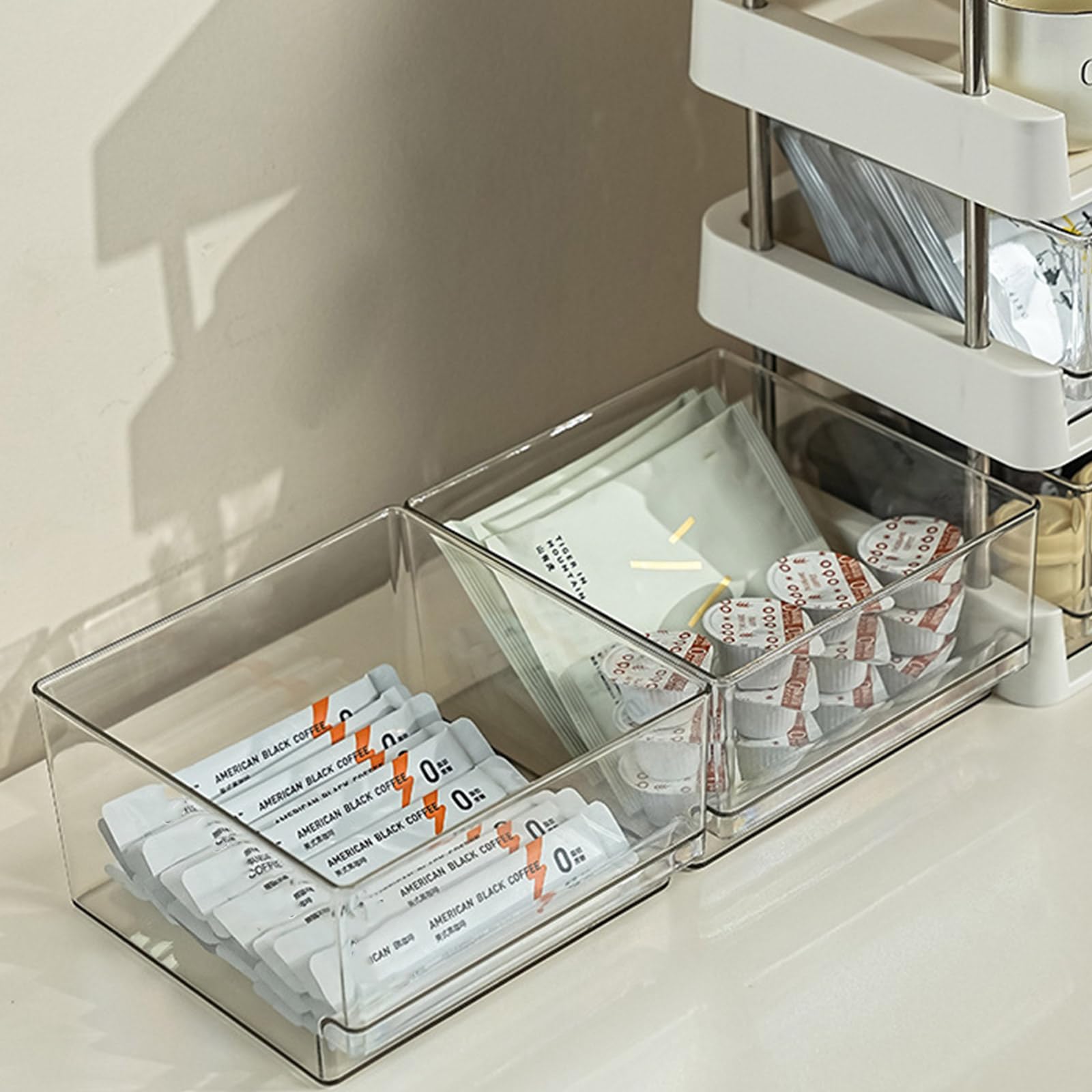 Scaffale portaoggetti in plastica robusta a più strati per utensili da cucina, forniture per bagno, libri, design altezze regolabili, robusto scaffale stoccaggio in plastica