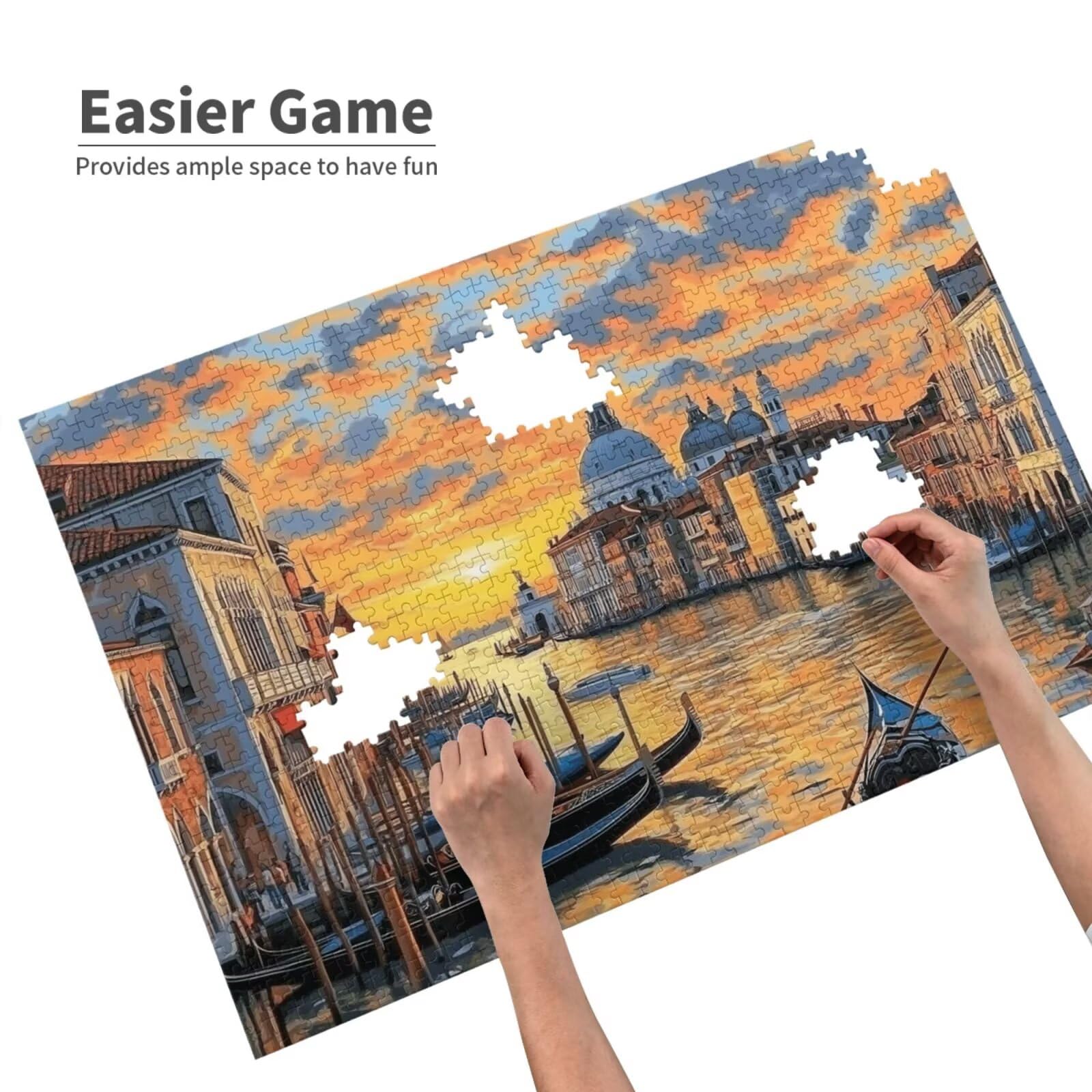 Puzzle Włochy, 3000 elementów, puzzle dla dorosłych, z pudełkiem na prezent, duże drewniane puzzle dla dorosłych, gra zręcznościowa dla całej rodziny, prezenty dla kobiet, 81 x 122 cm, 1048 lat
