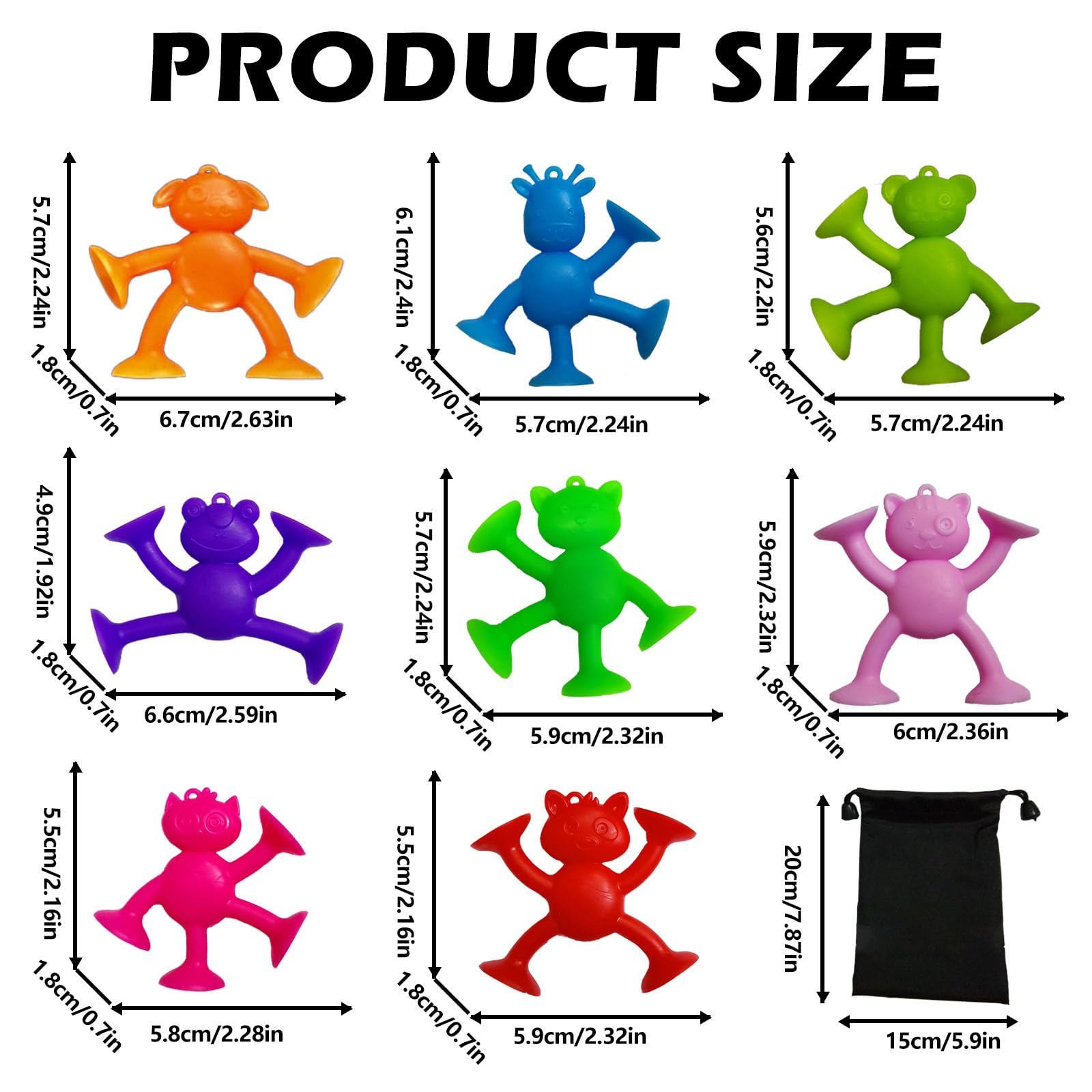 8 Pcs Suction Toys, Sucker Toys for Kids Plane Suction Toy Baby Plane, Strong Adhesion - Image 2