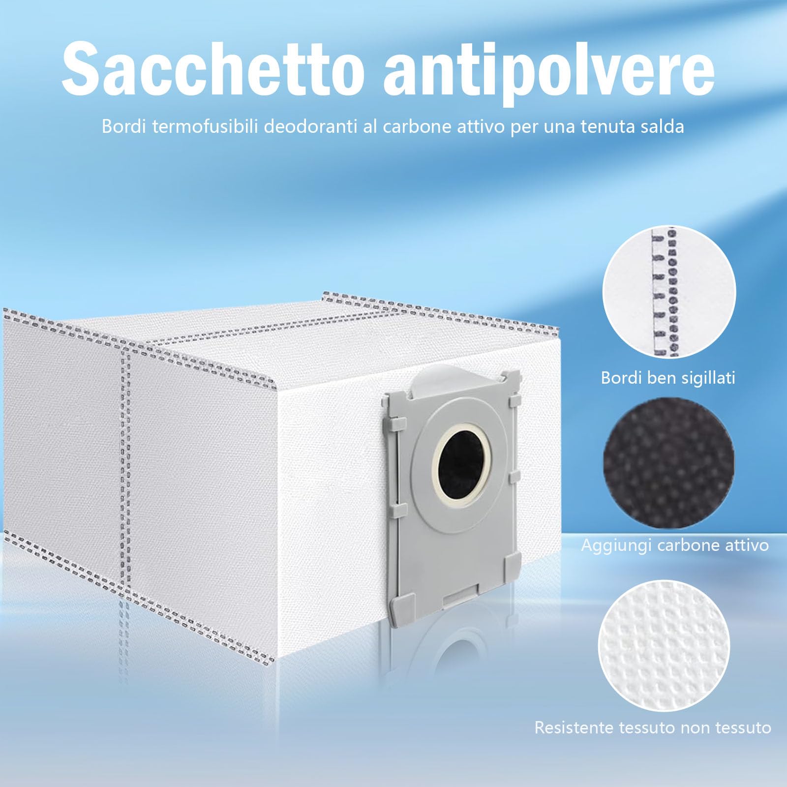 LOVOBO 26 Accessori Robot Aspirapolvere per Ecovacs Deebot T50 Pro Omin/T50 Omni/T50 PRO OMNI Gen2/T50 Omni Gen2, 1 Spazzola Principale, 6 Panni Per Mocio, 6 Sacchetti Per La Polvere, 6 Filtri