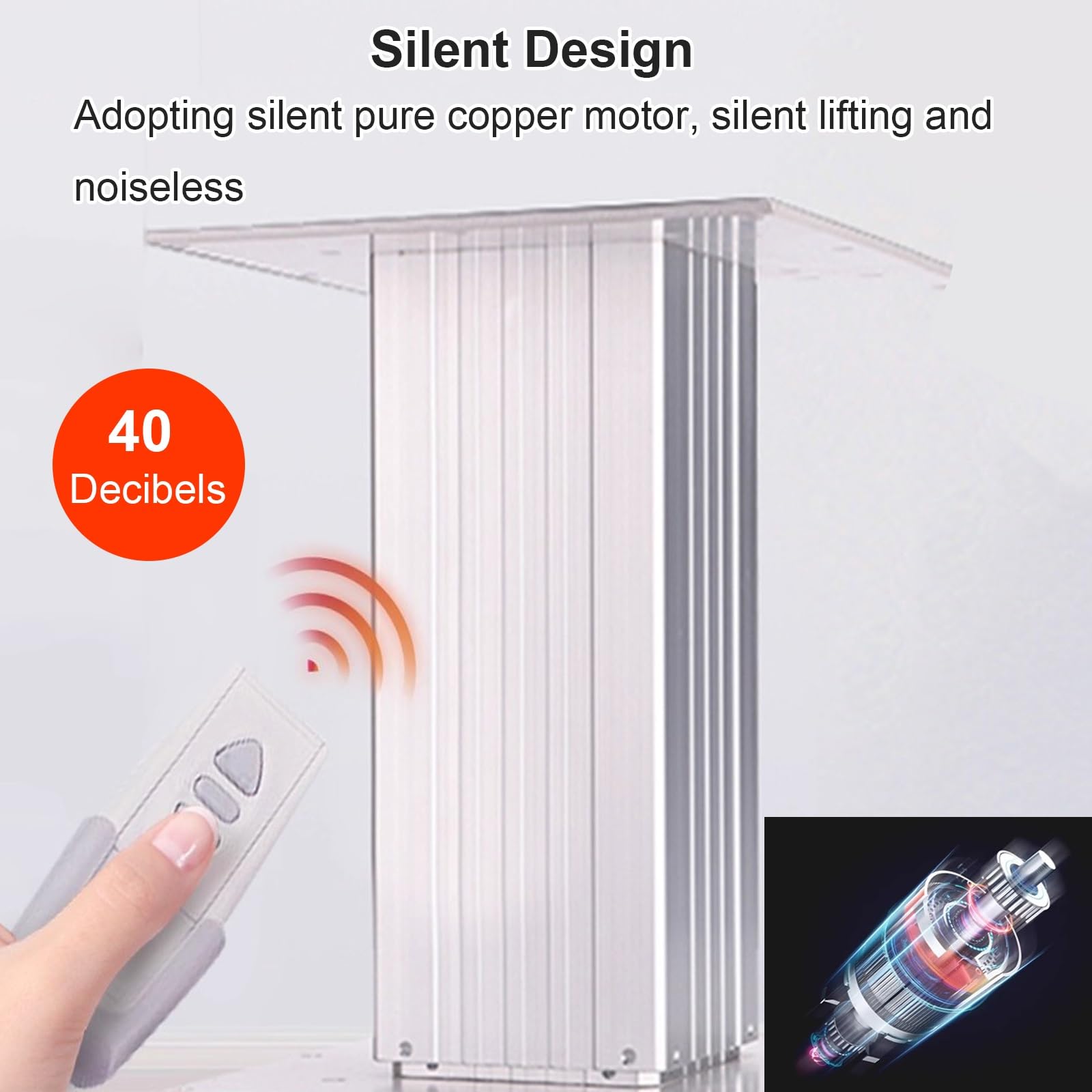 Gamba da tavolo elettrica per camper con sollevamento silenzioso, supporto da tavolo in alluminio, controller e telecomando per camper, yacht e uso domestico
