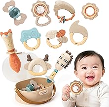 Baby Toy, 0 Years Old, Rattle, Teether, Baby Shower, Boys, Girls, Newborn Toy, 3 Months, 6 Months, 9 Months, 1 Year Old, Baby Goods, Birthday, Christmas Gift (10 Piece Set)