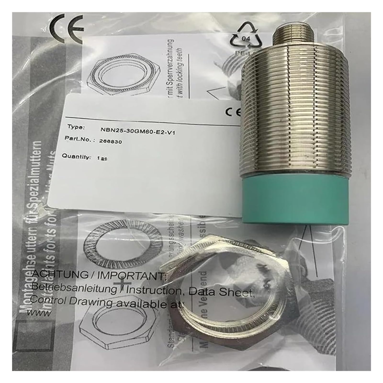 JHPWKRMU 1pcs NBN25-30GM50-E2-V1 or NBN25-30GM50-E0-V1 NBN25-30GM60-E2-V1 Inductive Proximity Switch Sensor(NBN25-30GM60-E2-V1)