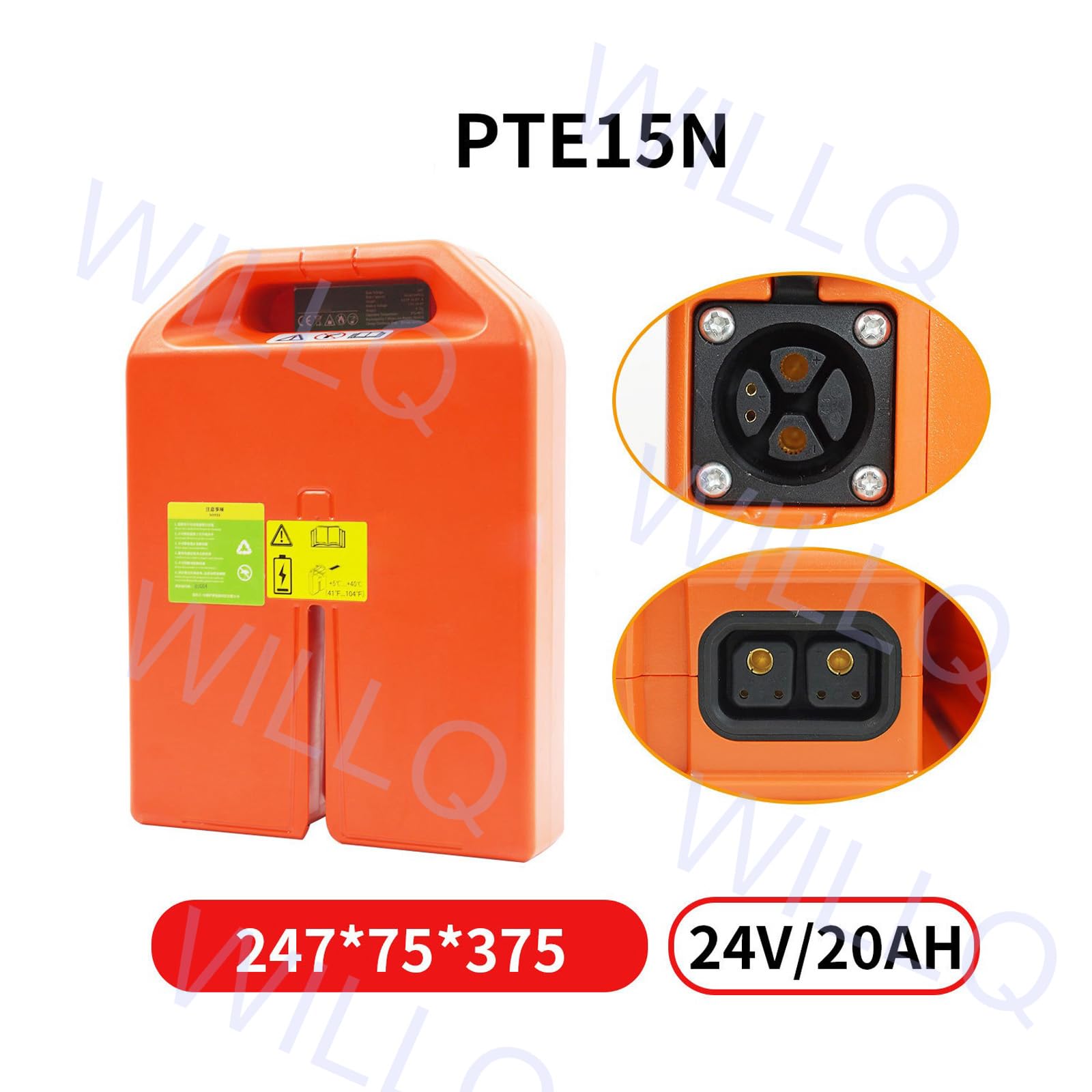 Batteria al Litio per transpallet Elettrico da 48 V/24 V 20 Ah 36 Ah per Carrello elevatore Elettrico, Pacco Batteria di Ricambio, 4 Pin/6 Pin, scarica