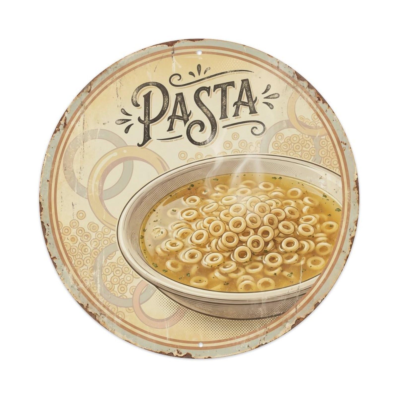 Mediterranean Cuisine Cucina Italiana Roadside Cafe Metal Tin Sign