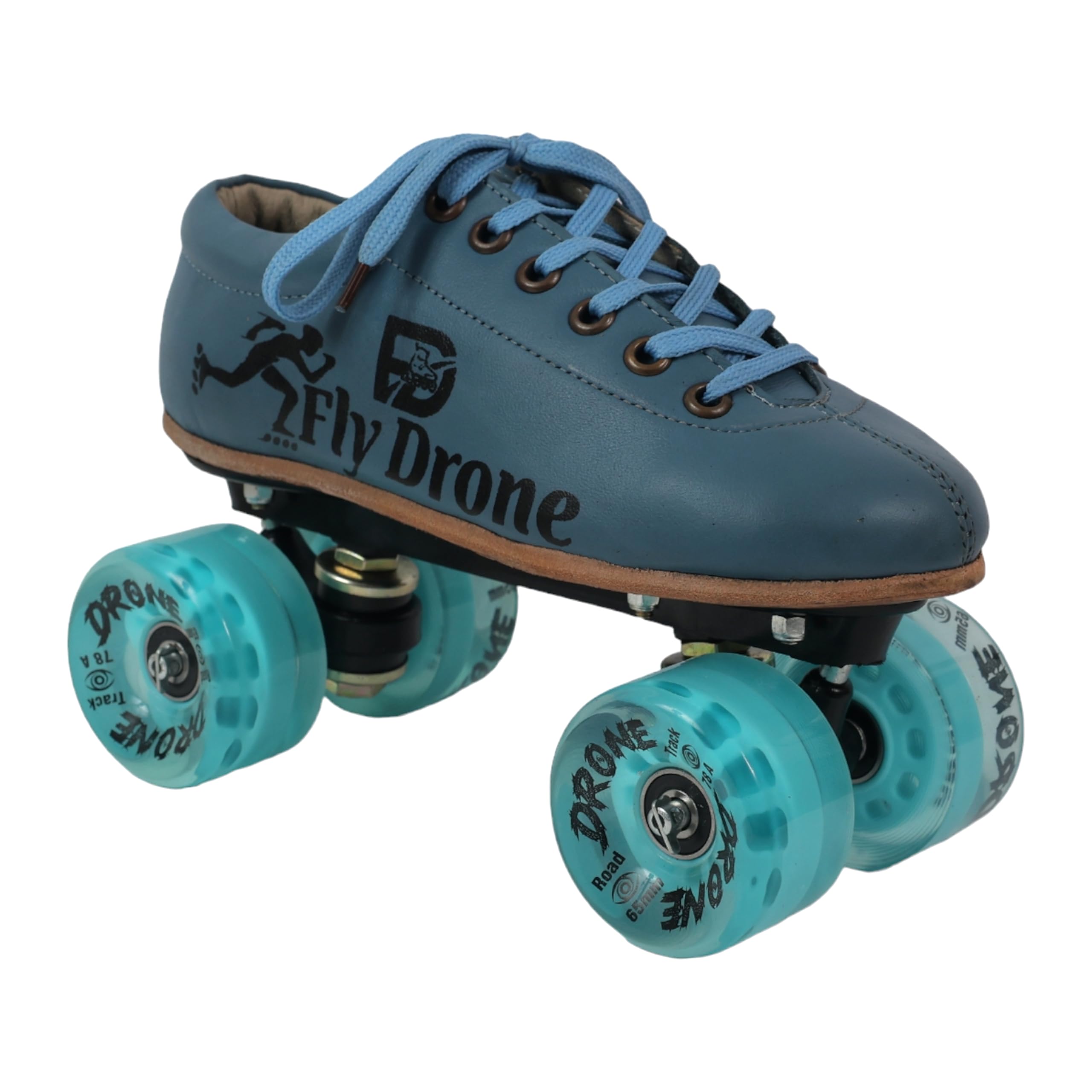 Fly Drone High Speed Quad Shoe Skates for Professional & Intermediate Users Fitted with 7mm 2RS Bearings and 65mm PU Wheels for All Age Groups Boys & Girls (Blue-4 UK (Foot Length 24 Cms))-image-38