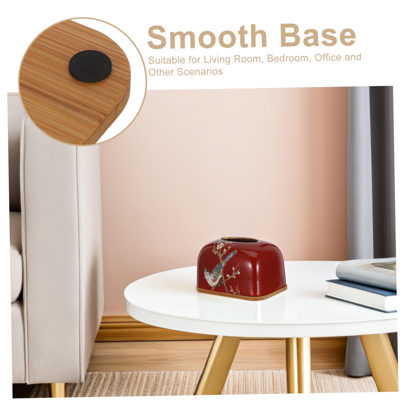 TOPBATHY Scatola di Fazzoletti in Ceramica con Coperchio Portafazzoletti Decorativo Cubo Contenitore per Fazzoletti in Ceramica per Piano di Lavoro Ufficio e Cucina