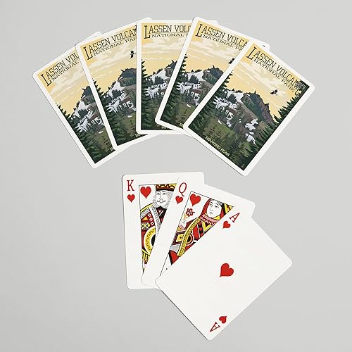 Miniatura 7 de Lantern Press Lassen Volcanic National Park, California, Diamond Peak (52 cartas de juego, baraja de cartas de tamaño póquer con comodinos)
