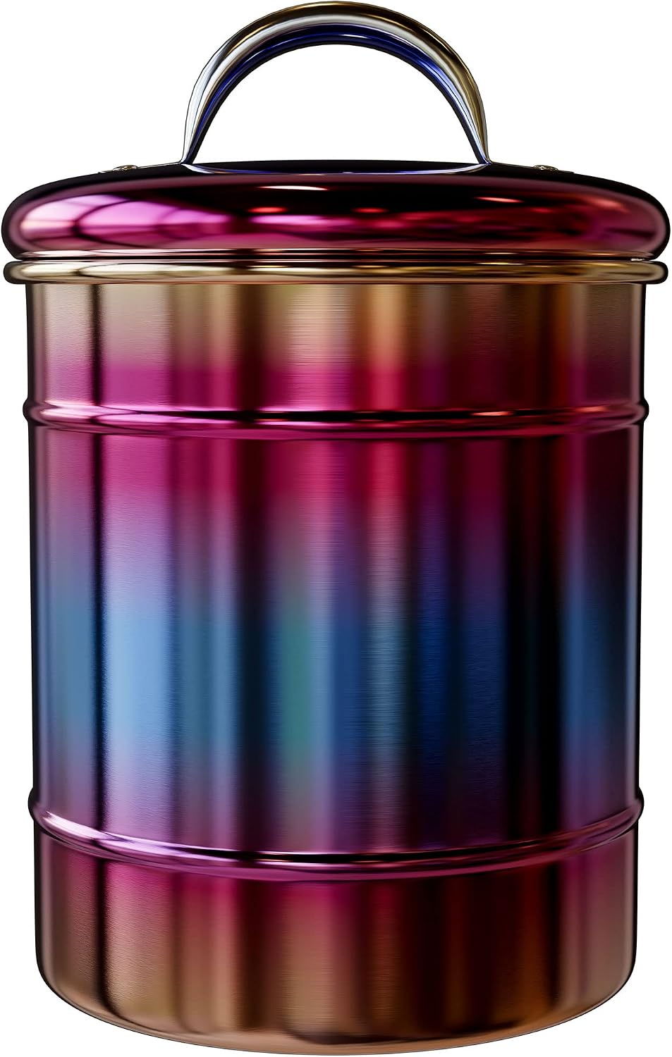 Amici Home Rainbow Metal Storage Canister | Dry Food Storage Container | Airtight Lid | 38 Ounce Capacity | Modern Home Décor | Decorative Metal Canister for Kitchen Countertop image 3