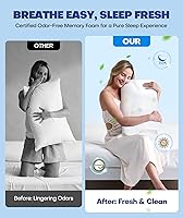 Vista 6 de Emircey Almohada cervical para el cuello cervical de alivio de nivel clínico para dormir, almohada ortopédica de espuma viscoelástica para dormir