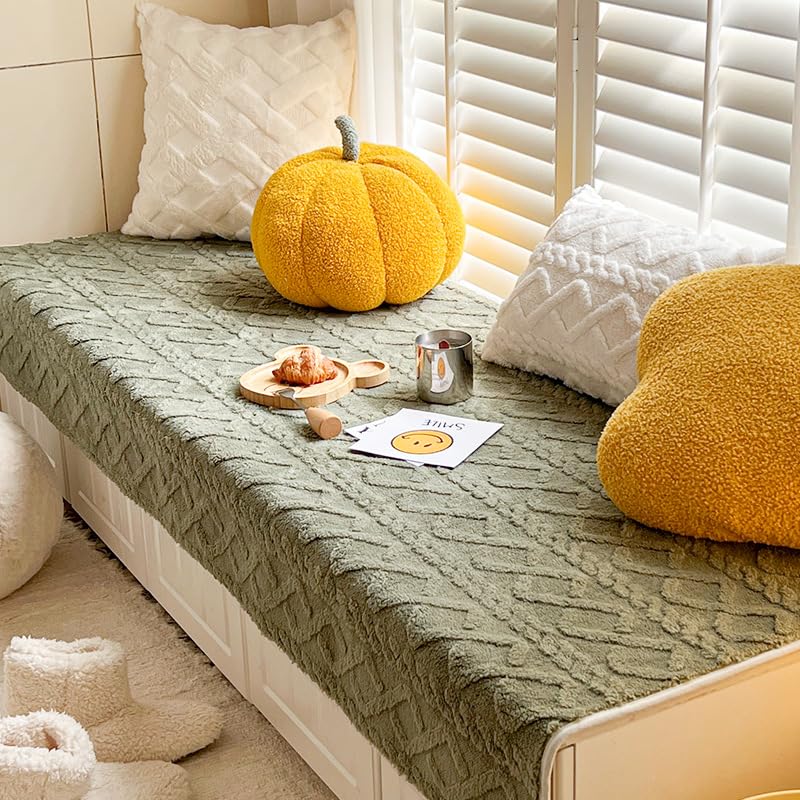 Tapis en peluche antidérapant vert clair pour sécuriser la chambre
