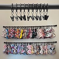 Vista 6 de Paquete de 100 anillos de cortina con clips, ganchos de anillos de clip de cortina, clips para colgar cortinas y lazos, anillo de 1 pulgada