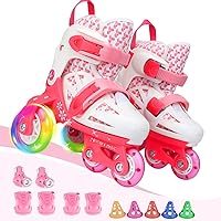 Vista 11 de Kids Quad Roller Skate,Roller Skates for Girls Boys,3-Point Balance Roller Shoes for Beginners