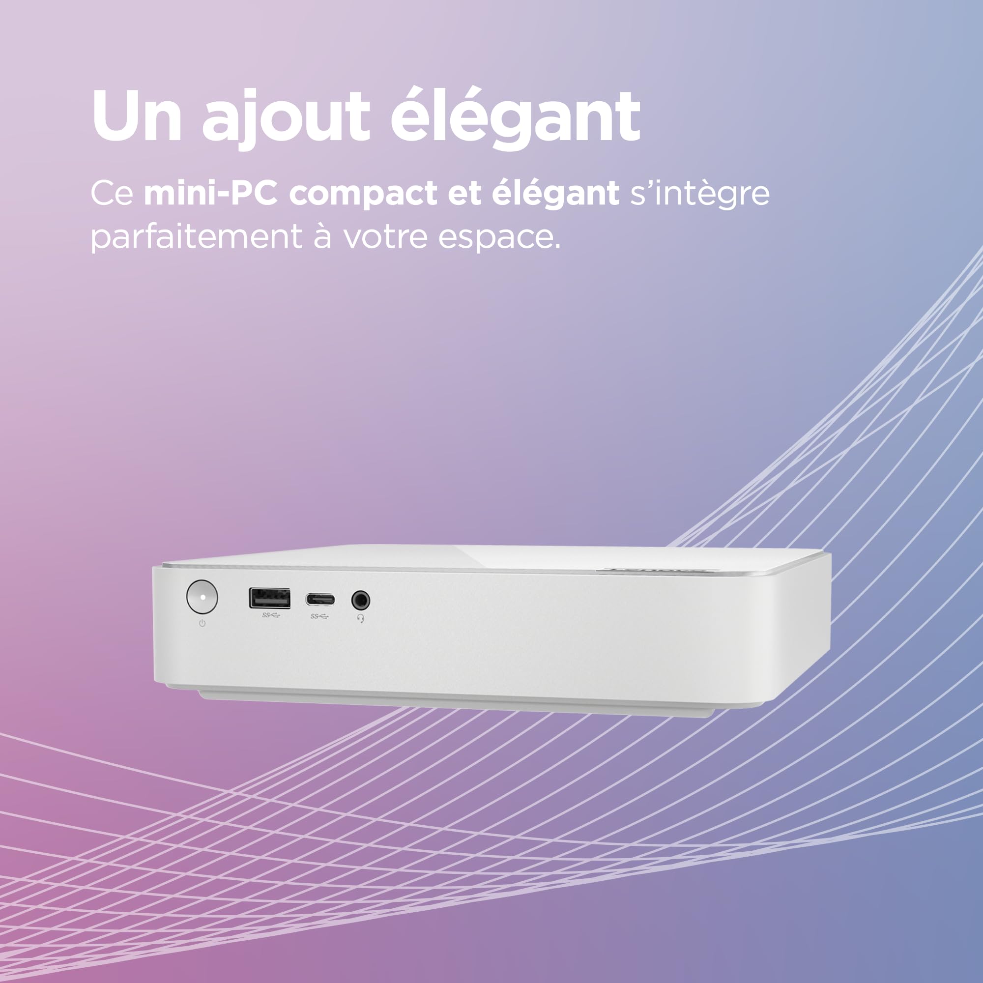 Lenovo IdeaCentre Mini 01IRH8 Ordinateur de Bureau (Intel Core i5-13420H, RAM 16Go, SSD 512Go, Graphique Intel UHD Intégrée, Windows 11 Home) - Gris