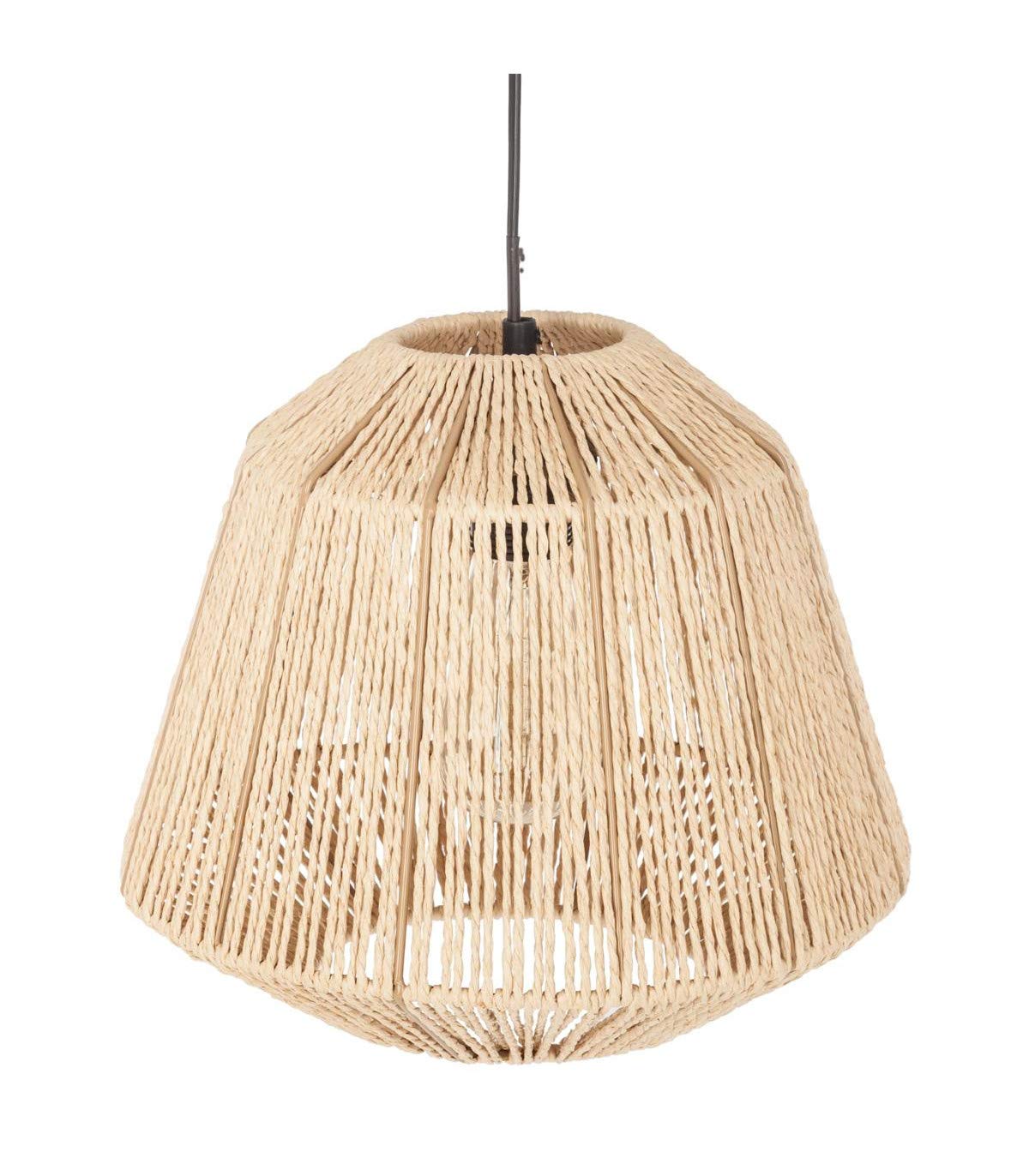 Atmosphera - Suspension Jily en Corde de Papier Beige D29 cm - Luminaire Style Bohème et Naturel - Ampoule Non Incluse - Pour Chambre, Salon