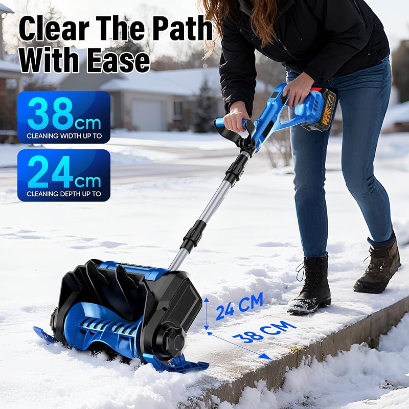 Highsam 18V Makita Akkus Hótolólapát Hófúvó 3000W Kefe Nélküli Motor 38cm