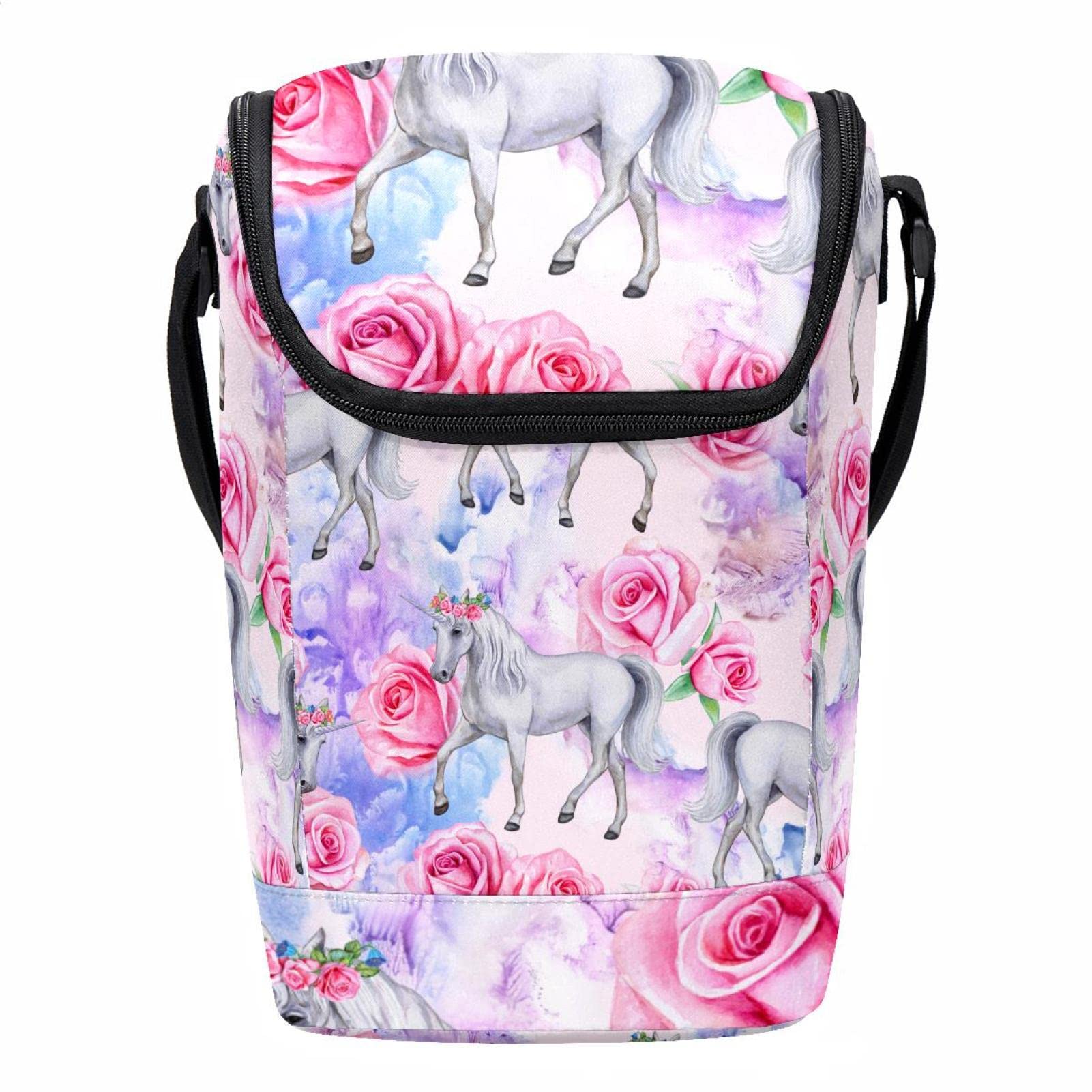 Bolsa de almuerzo de hadas y unicornios infantil para fiambrera escolar portátil