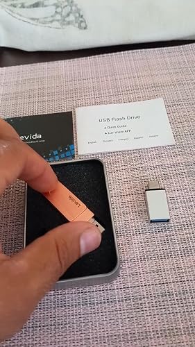 Clé USB 256Go 4 En 1 Levida - Photo Stick Pour IOS Android PC, Sauvegarde Automatique Photos Argent