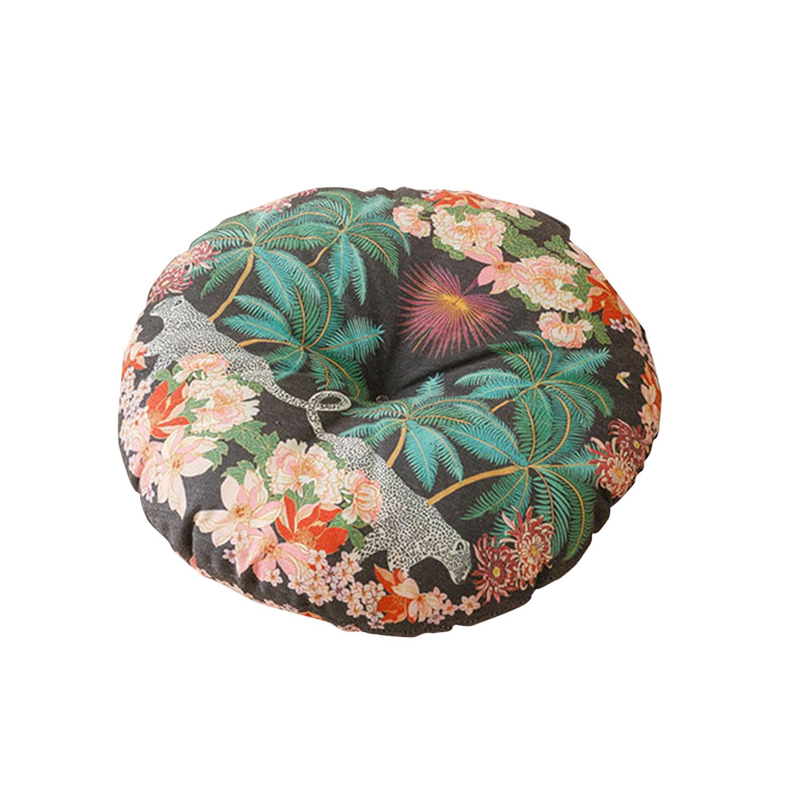 Tatami Mat Decorative Lightweight Circle Cushion for Office Watching TV Yoga Coconut Tree Pattern | Cushions & Pads | Patio & Garden Furniture | Yard, Garden & Outdoor Living-image-15