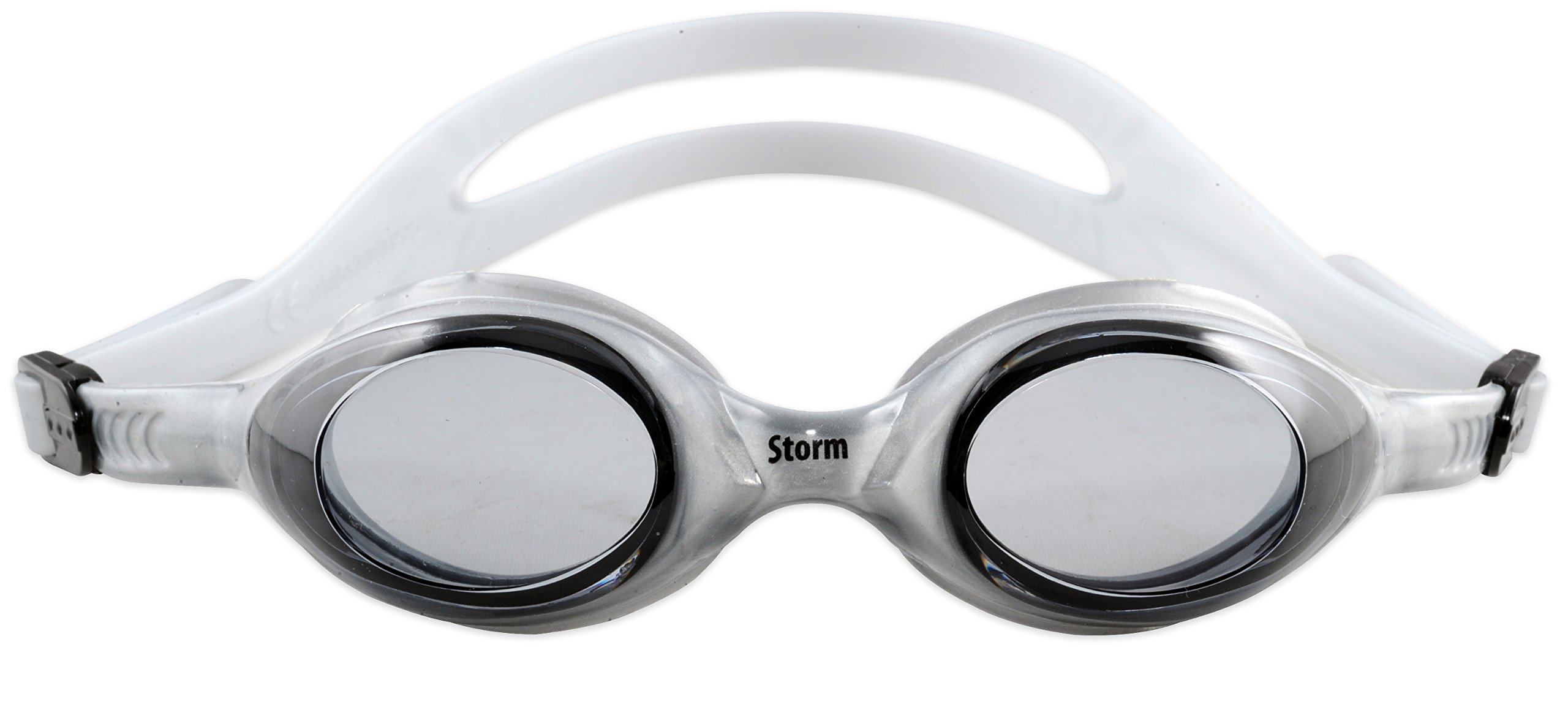 Storm Puffer Kids Swim Goggles - Silver/Tinted