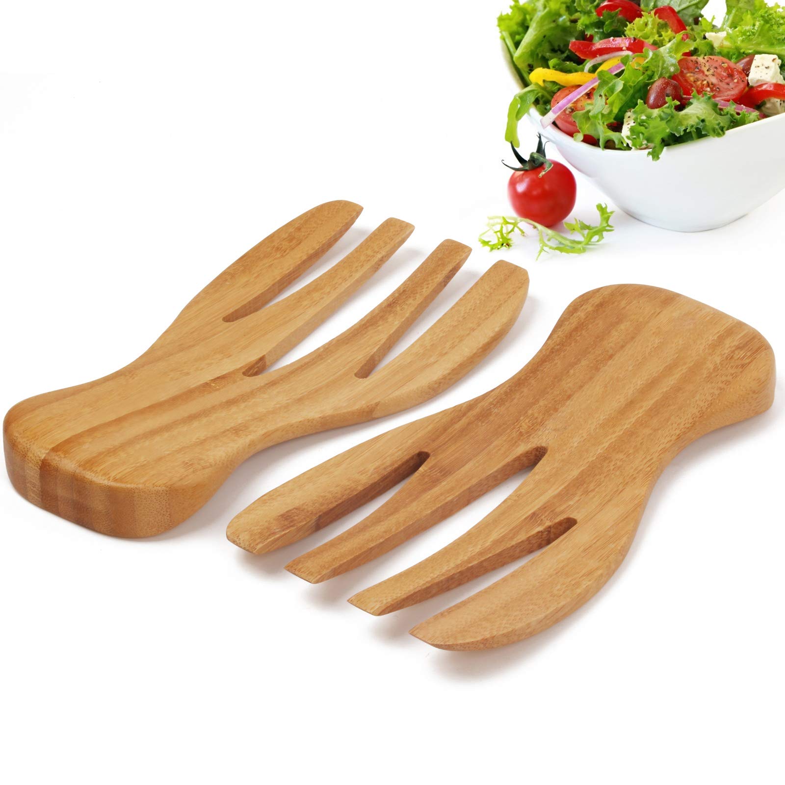 Salat Hands Tosser Salatbesteck Zange Bambus Kchenhelfer 2 Stck :  Amazon.de: Kche, Haushalt & Wohnen