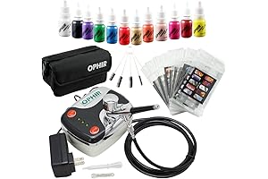 OPHIR Air Brush for Stencils for Nails 0.3mm Kit